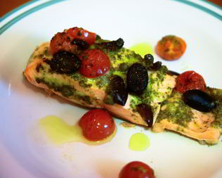 Лосось по-средиземноморски