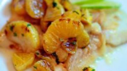 Рыба с мандаринами