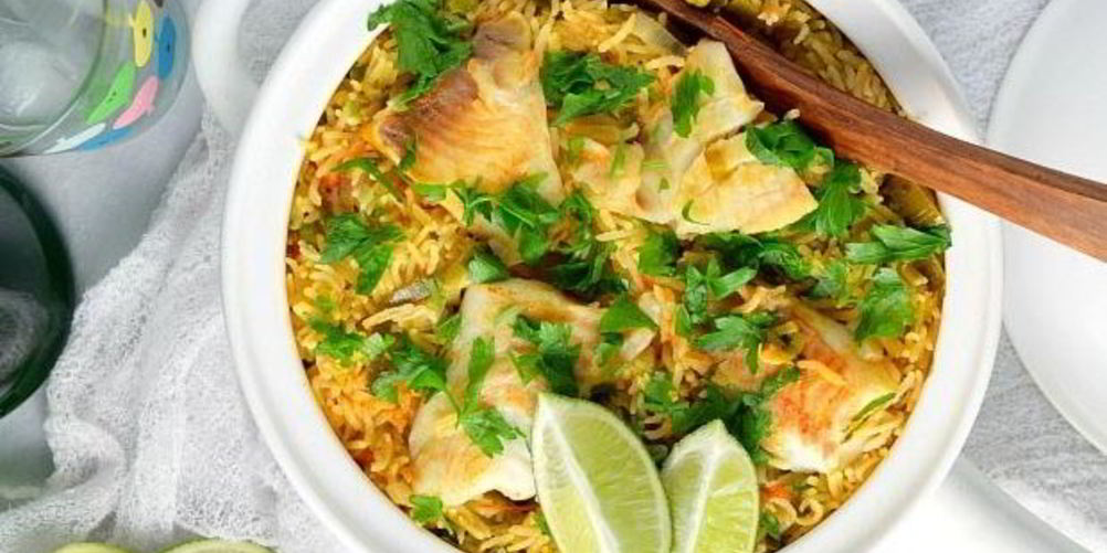 Рецепт рыба с рисом