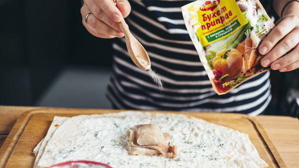 рыба в конвертах из лаваша