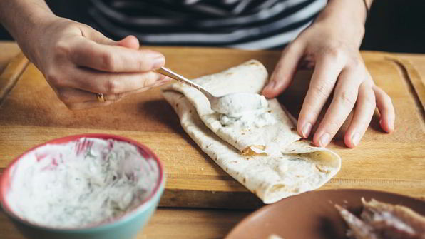 рыба в конвертах из лаваша