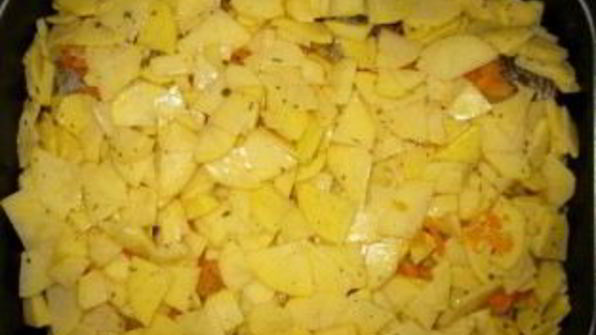 щука в духовке с овощами