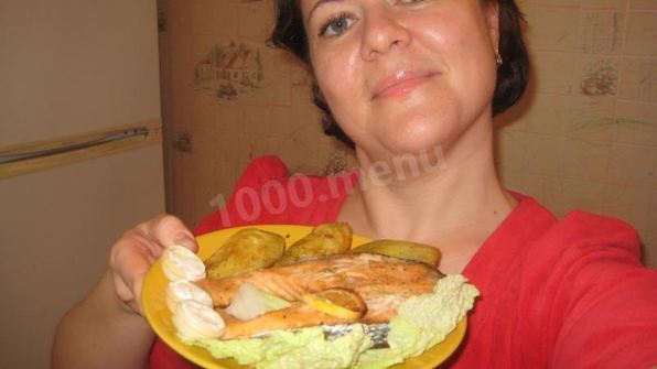 семга в фольге в духовке с картофелем