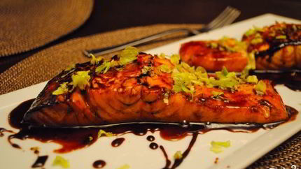 Семга в вине