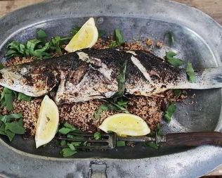 Сибас на гриле