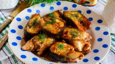 Скумбрия запеченная с горчицей