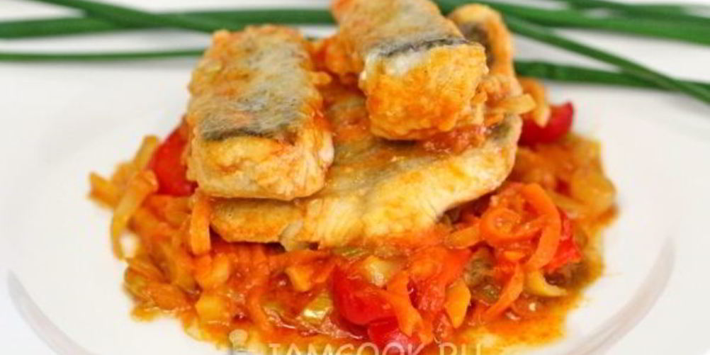 Рецепт судак тушеный с овощами