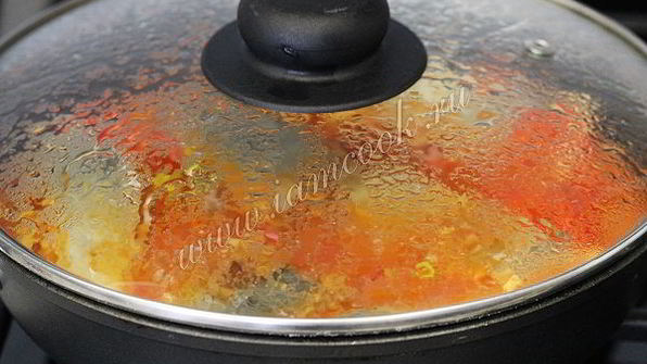 судак тушеный с овощами