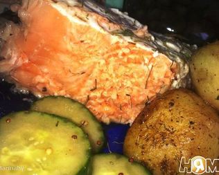 Запеченная форель в кефирном маринаде