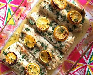 Запеченная масляная рыба