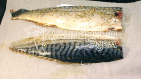 запеченная скумбрия с рисом