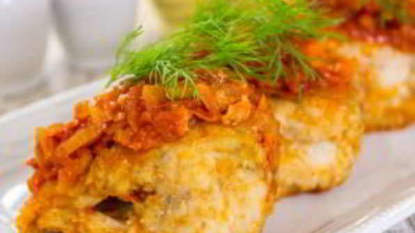 жареная рыба под маринадом