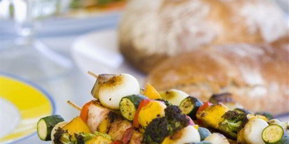 Рецепт говяжьи и овощные шашлыки