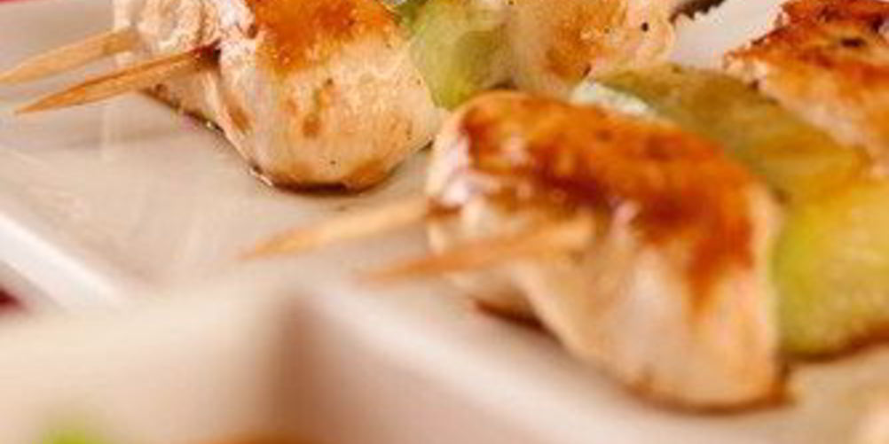 Рецепт куриные шашлыки с пюре из батата и с пюре из зеленого горошка и мяты