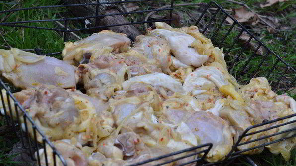 мясо на костре