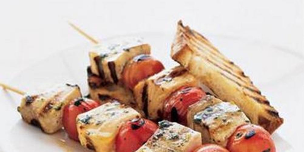 Рецепт рыбный шашлык с помидорами черри