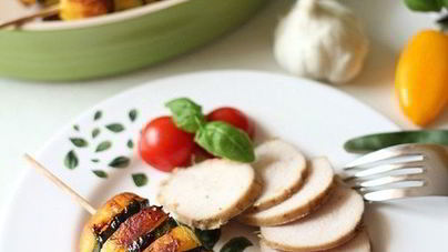 Шашлычки из картофеля и цуккини