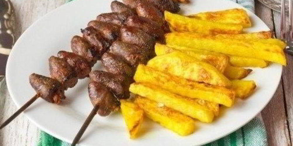Рецепт шашлычки из куриных сердец