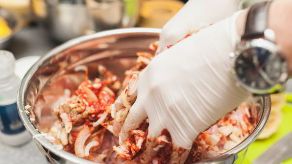 шашлычки из курицы с баклажанами