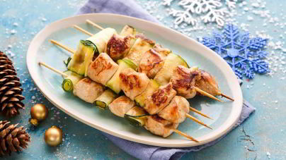 Шашлычки из курицы с цукини