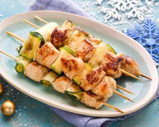 Шашлычки из курицы с цукини