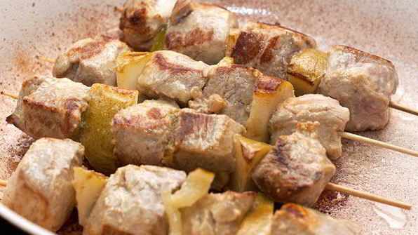 шашлычки из свиной вырезки с грушами