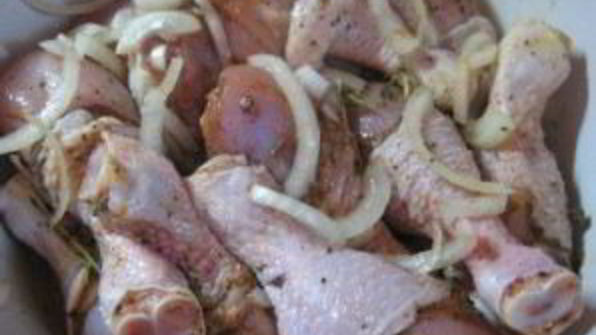 шашлык из голени курицы