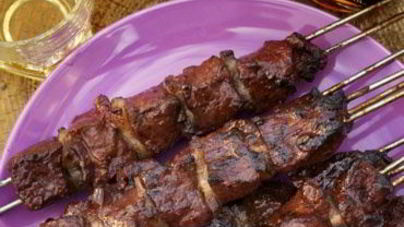 Шашлык из говяжьей печени
