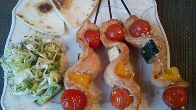 Шашлык из индейки с имбирем