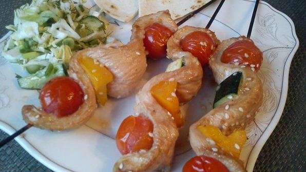 шашлык из индейки с имбирем