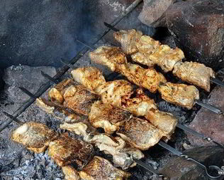 Шашлык из карпа