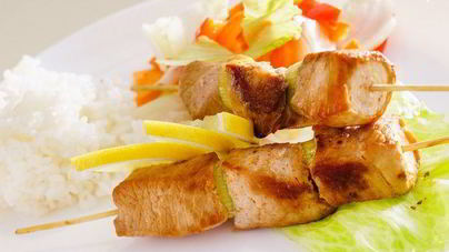 Шашлык из курицы в кефире Карри