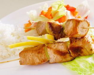 Шашлык из курицы в кефире Карри