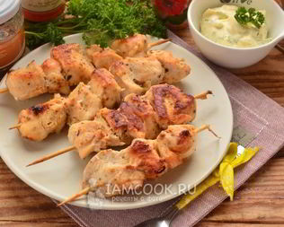 Шашлык из курицы в мультиварке