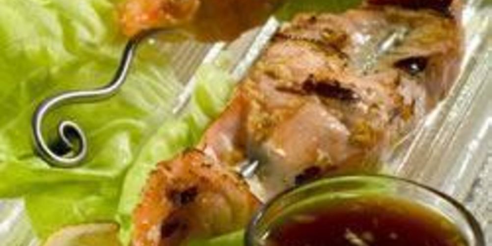 Рецепт шашлык из лосося на гриле