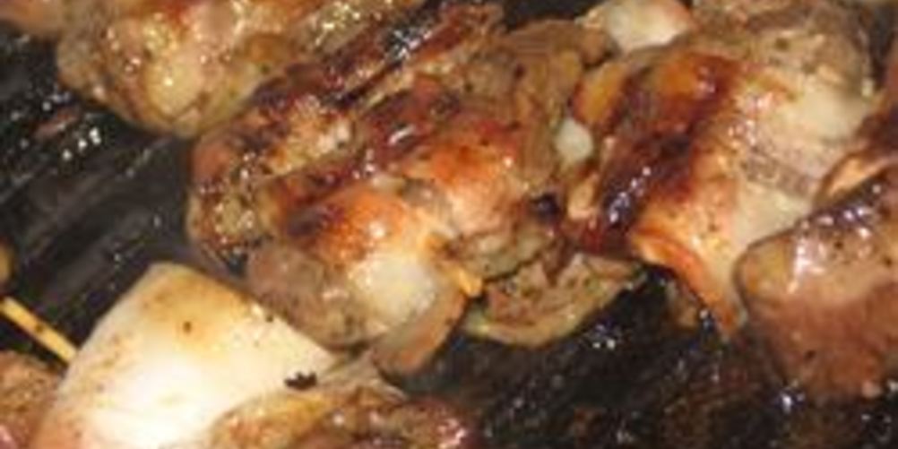 Рецепт шашлык из оленины с беконом