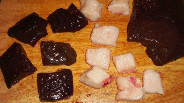 шашлык из печени с салом