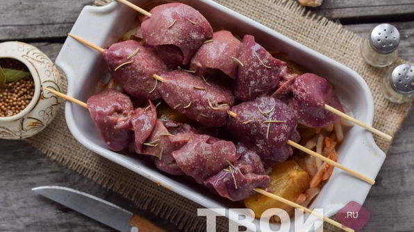 шашлык из печени
