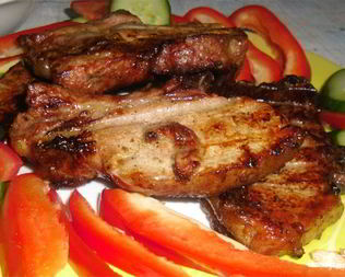 Шашлык из ребрышек свиных