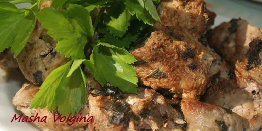 Рецепт шашлык из свинины с базиликом