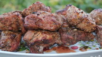 Шашлык из свинины с лимоном