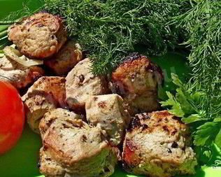 Шашлык из свинины с луком