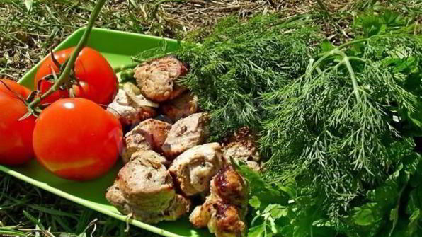шашлык из свинины с луком