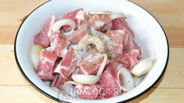 шашлык из свинины с уксусом