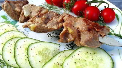 Шашлык на кефире из свинины