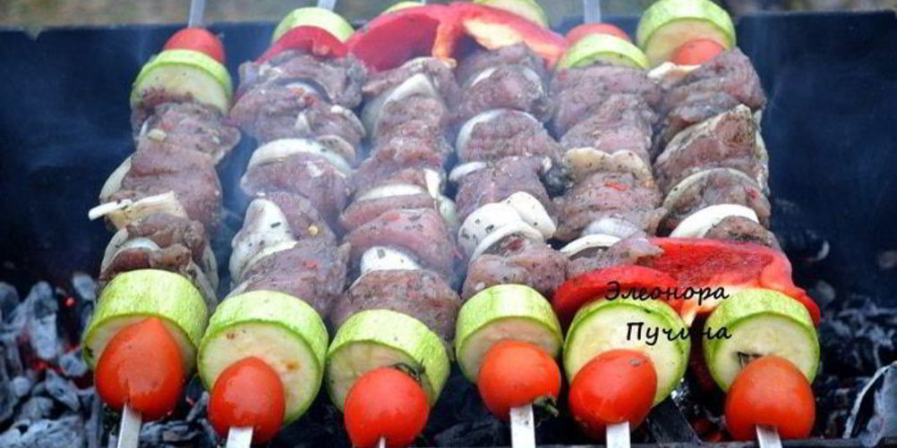 Рецепт шашлык с овощами