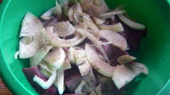 шашлык в беконе