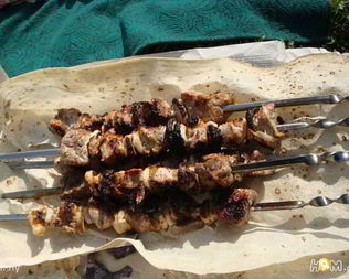 Шашлык в маринаде с киви