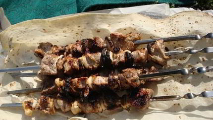 Шашлык в маринаде с киви