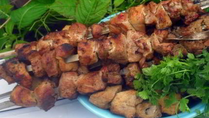 Шашлык в пивном маринаде с чабрецом